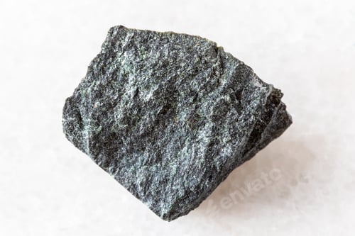 Preview: sample of peridotitic komatiite mineral on white