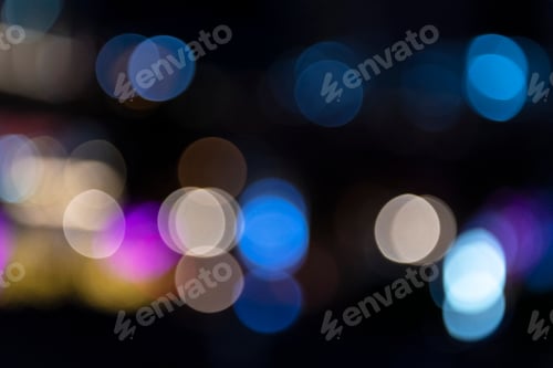 Preview: Blue and pink bokeh lights patterned background