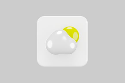 Preview: Cloudy weather app icon square