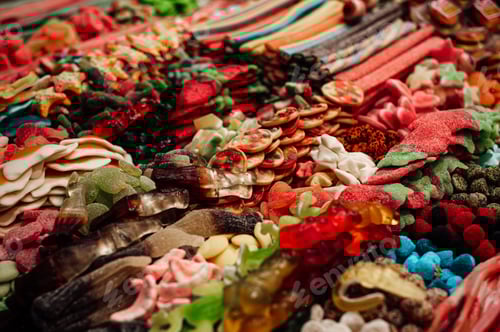 Preview: many different delicious chocolate cute autumn halloween candy on the retail market