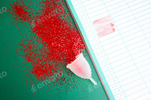 Preview: Menstrual cap over violet background
