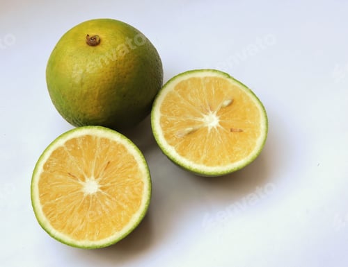 Preview: Sweet lemons in white background.