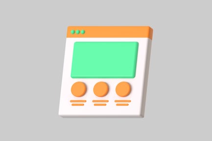 Vista previa: Diseño de interfaz minimalista con botones y pantalla