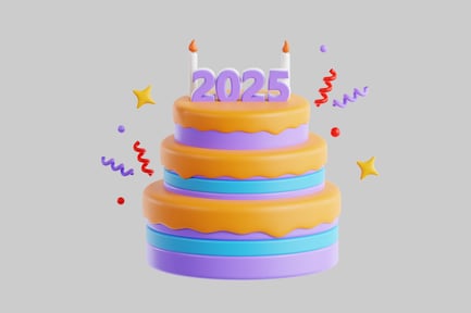 Preview: Celebration cake with number topper