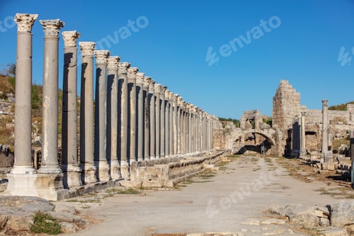 Preview: Nymphaeum of Perge. Ruins of ancient Pamphylian city located in Antalya Province, Turkey.