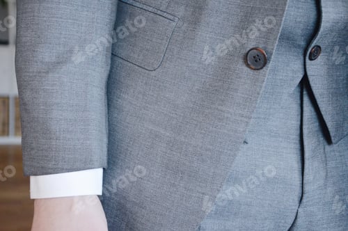 Preview: Well-Dressed Adult Wearing a Grey Suit