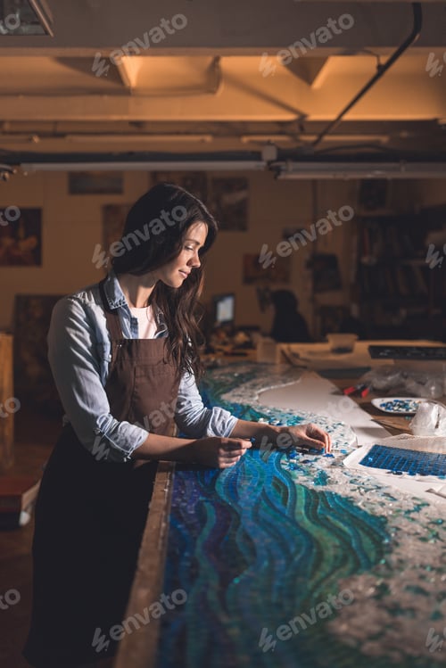 Preview: Young woman in uniform indoors