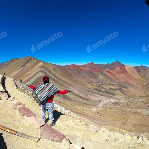 Preview: Traveler at Rainbow Mountain, Peru