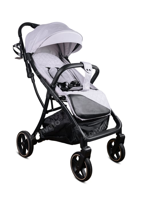 Preview: Modern baby stroller isolated on white background