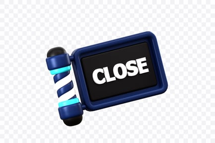Preview: Barbershop Closed Sign