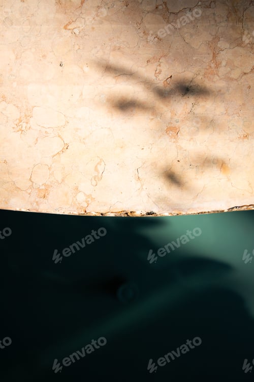 Preview: marble surface and green background