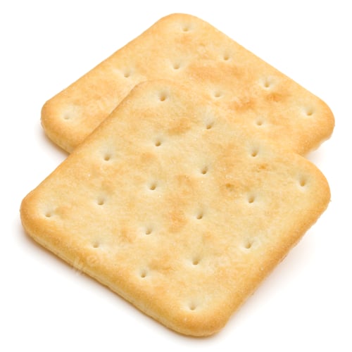 Preview: Dry cracker cookies isolated on white background cutout