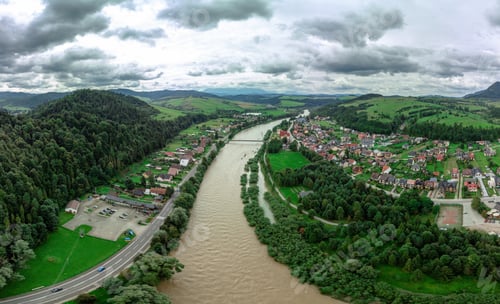 Preview: The Three Crowns Massif over The Dunajec River, mountain region north Slovakia