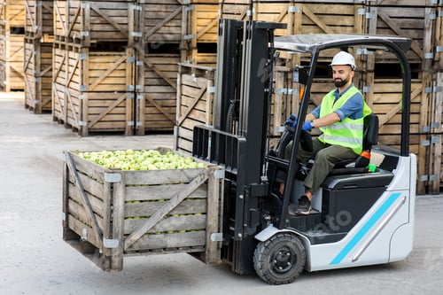 Preview: Work in warehouse for production of juices and purees, modern business with eco fruits