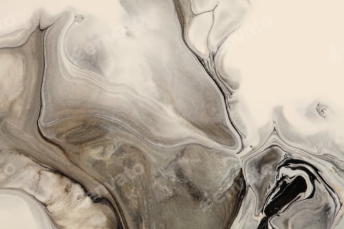 Preview: Art Abstract flow pour ink and watercolor marble painting wall.