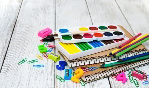 Visualização: material de escritório escolar