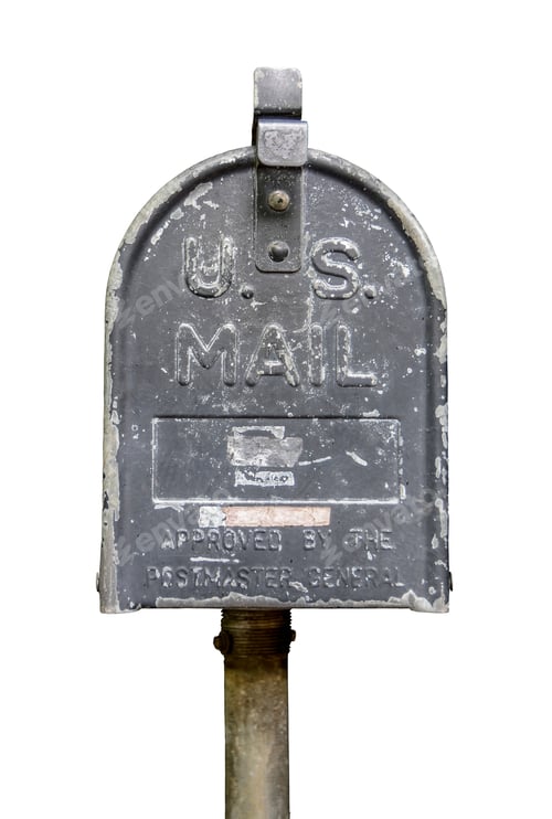 Preview: Isolated Vintage US Mail Box