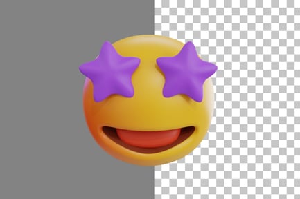 Preview: Star Eye Emoji 3D Icon