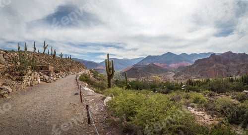 Preview: Panoramic view of Pucara de Tilcara pre-inca ruins - Tilcara, Jujuy, Argentina
