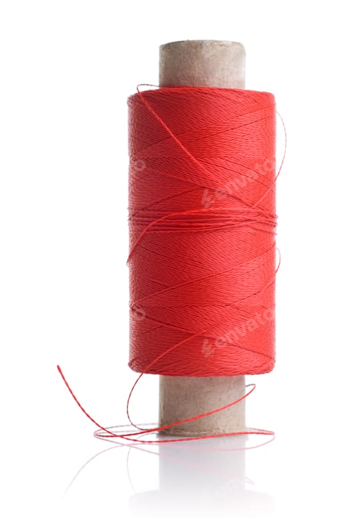 Preview: red thread and coil isolated on white
