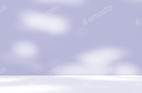 Preview: Empty purple studio room for product presentation with shadow of tree leaves on the wall.