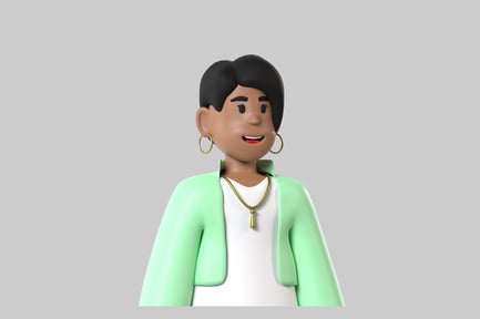 Preview: Cartoon female figure with jacket