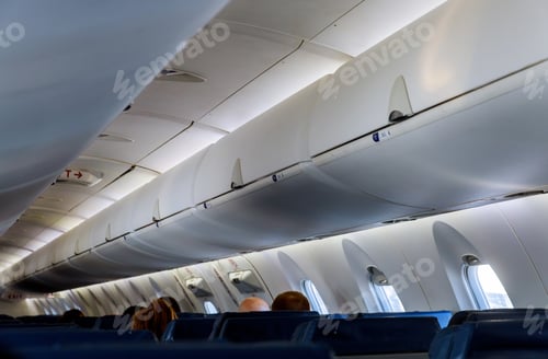 Preview: Interior passenger airliner cabin