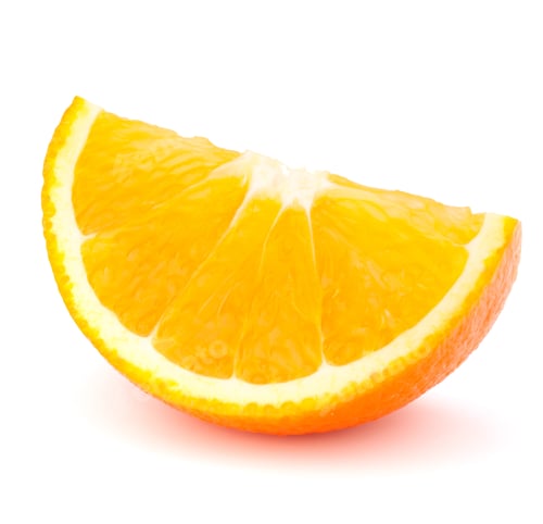 Preview: One orange fruit segment or cantle
