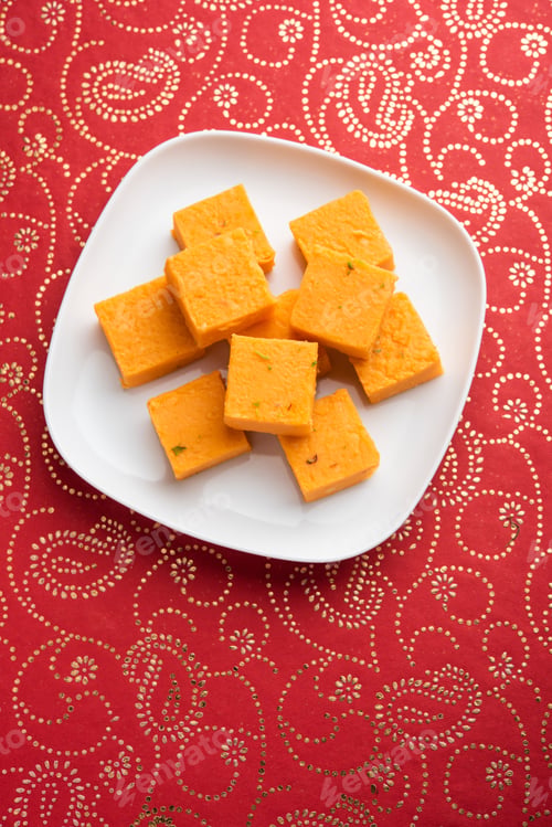 Preview: Orange barfi or pastry