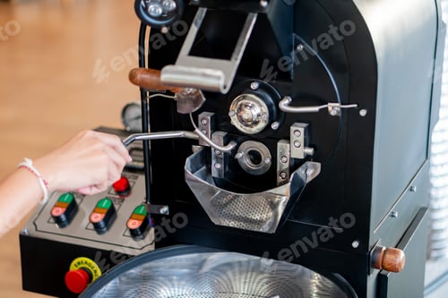 Preview: Hand Operating a Coffee Roasting Machine