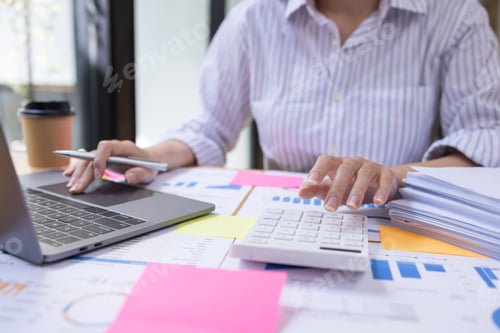 Preview: Business Documents, Auditor business Asian woman checking searching document legal prepare paperwork