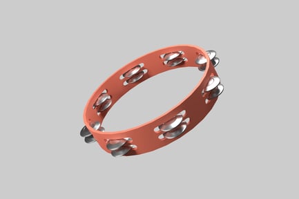 Preview: Rose gold tambourine jingles percussion