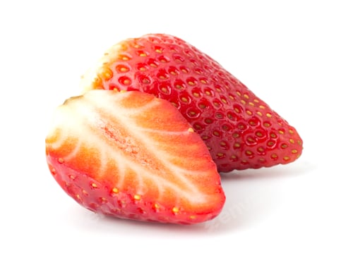 Vista previa: Fresh strawberry isolated on white background
