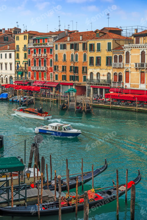 Preview: Venice, Italy overlooking Gondolas in the Grand Canal