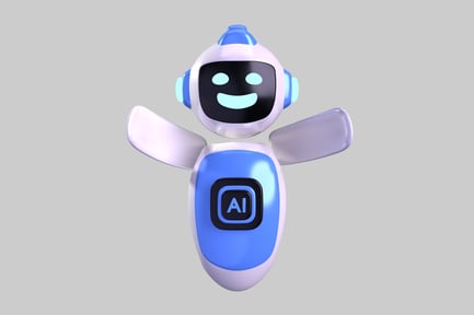 Preview: Cute cartoon ai assistant bot