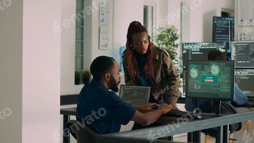 Preview: Team of coders writing data and encountering system crash