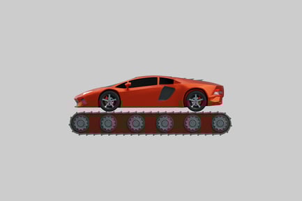 Preview: Orange car on tank tread