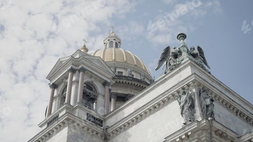 Preview: St. Isaac's Cathedral. Action. The beautiful roof of one of the monuments of St. Petersburg, taken
