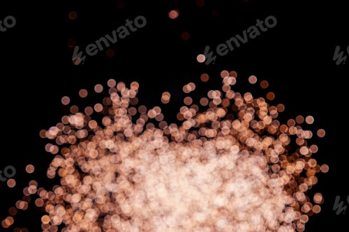 Preview: Golden shiny background of sparkles bokeh.
