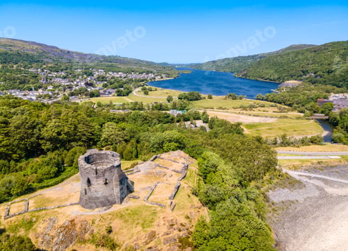 Preview: Dolbadarn Castle and Llyn Padarn lake, Snowdonia, Wales