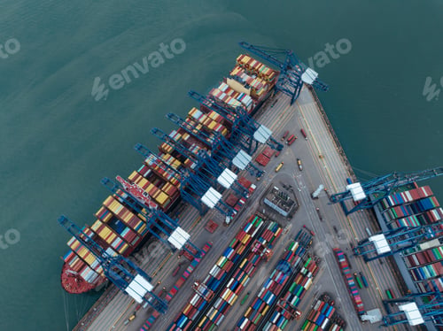 Preview: Aerial view of yantian container terminal,China