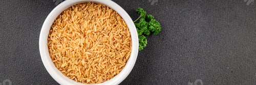 Preview: Brown rice cereal whole grain healthy product superfood fresh tasty food background