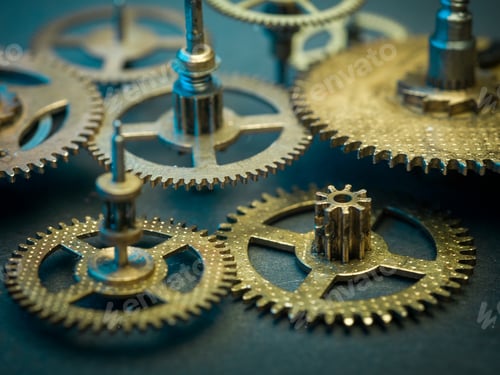 Preview: Gears and cogs clock