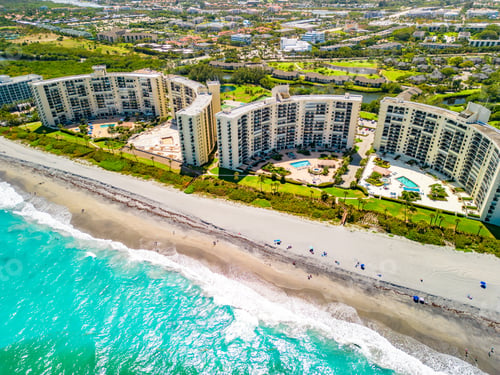 Preview: DuBois Park, Jupiter Beach and inlet, areal views, Florida