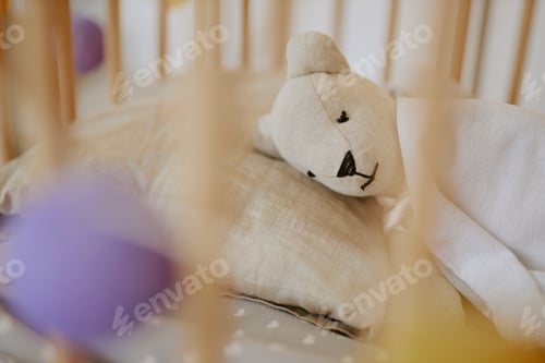 Preview: Cute Plush Bear under Blanket