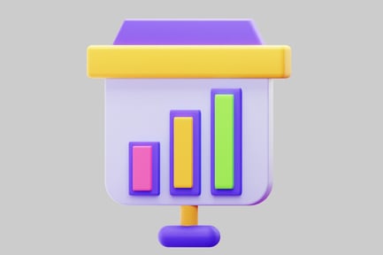 Preview: Purple and Yellow Bar Chart Icon