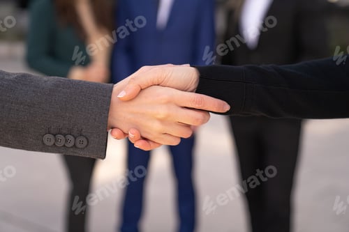 Preview: handshake between two business women