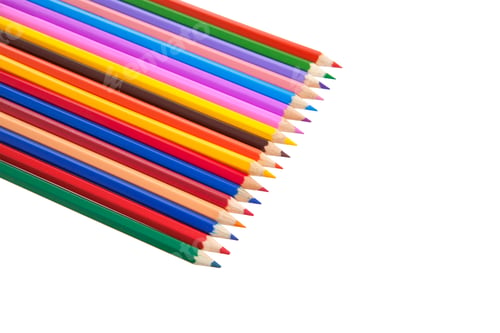 Preview: Color pencils set on white background