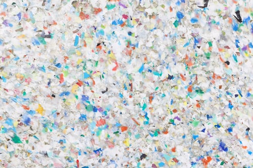 Preview: Colourful Recycling Board Made of Plastic and Aluminium Waste