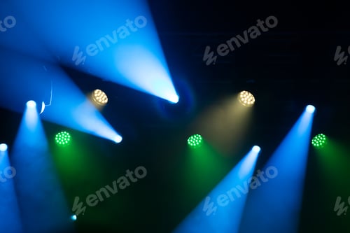 Preview: Colorful stage lights at concert